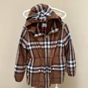 Burberry plaid print jacket